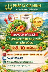 đăng ký vệ sinh an toàn thực phẩm tại lâm đồng