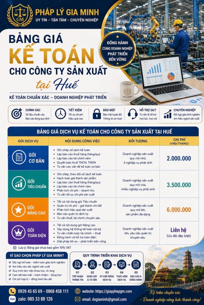 dịch vụ kế toán làm lại sổ sách tại huế