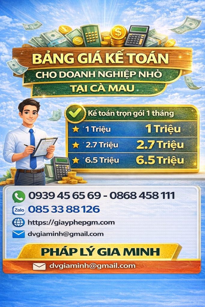 dịch vụ làm thuế hàng tháng tại cà mau