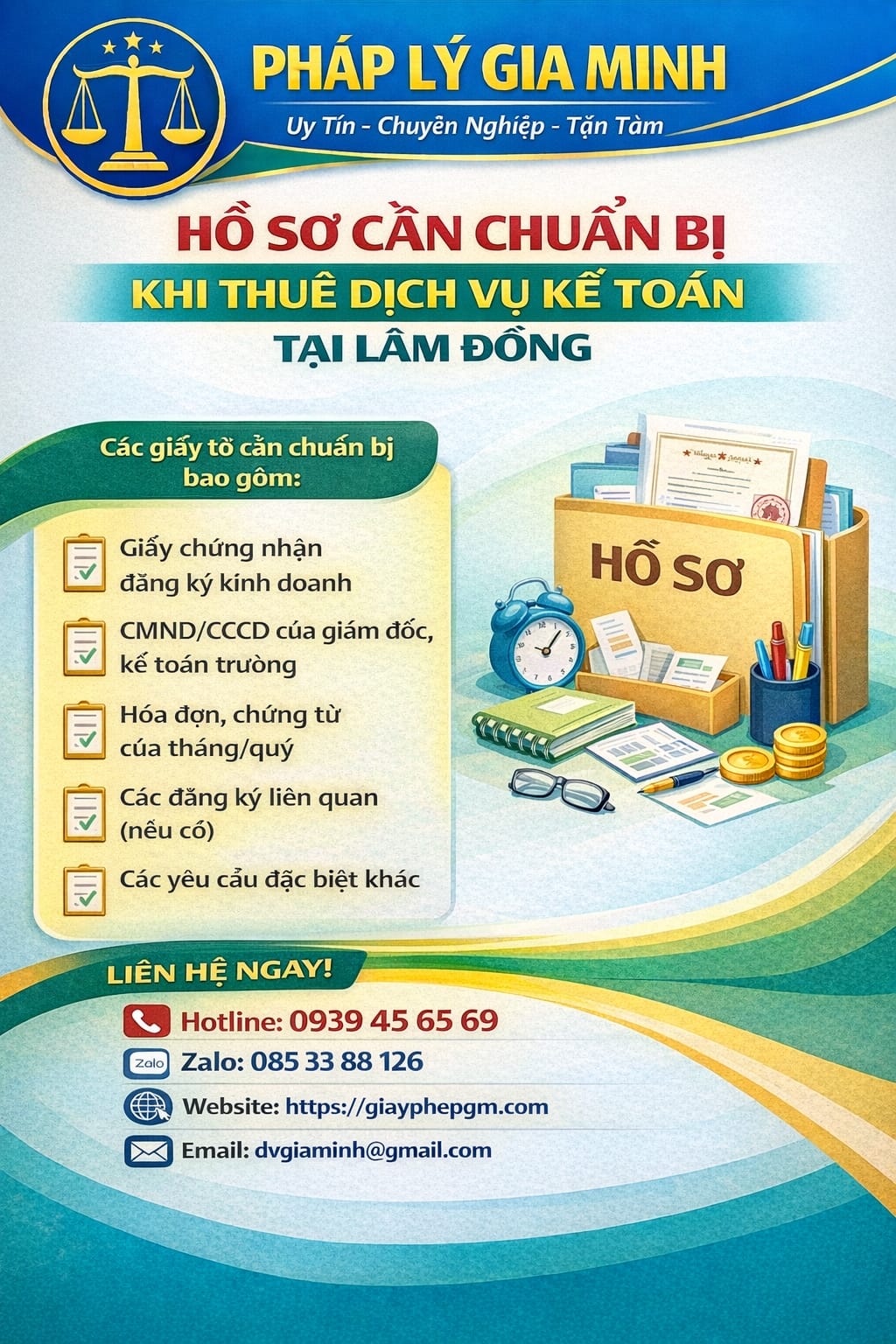 hồ sơ cần chuẩn bị khi thuê dịch vụ kế toán tại lâm đồng