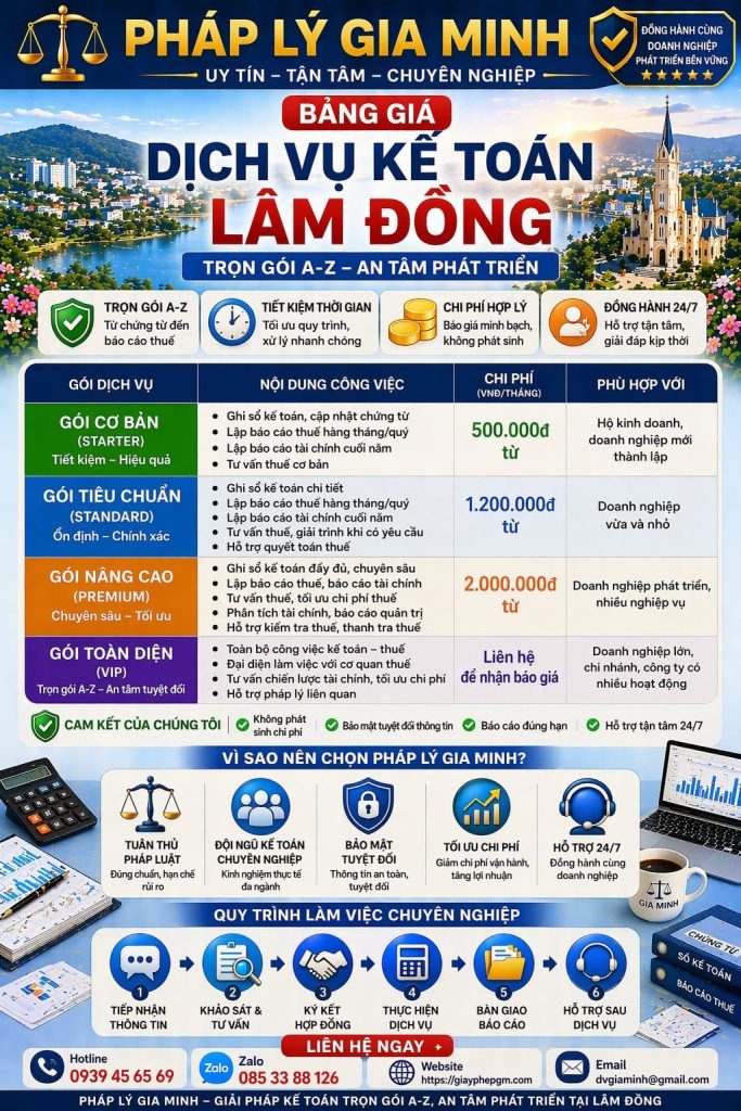 Kế toán công trình xây dựng tại Lâm Đồng chuyên nghiệp