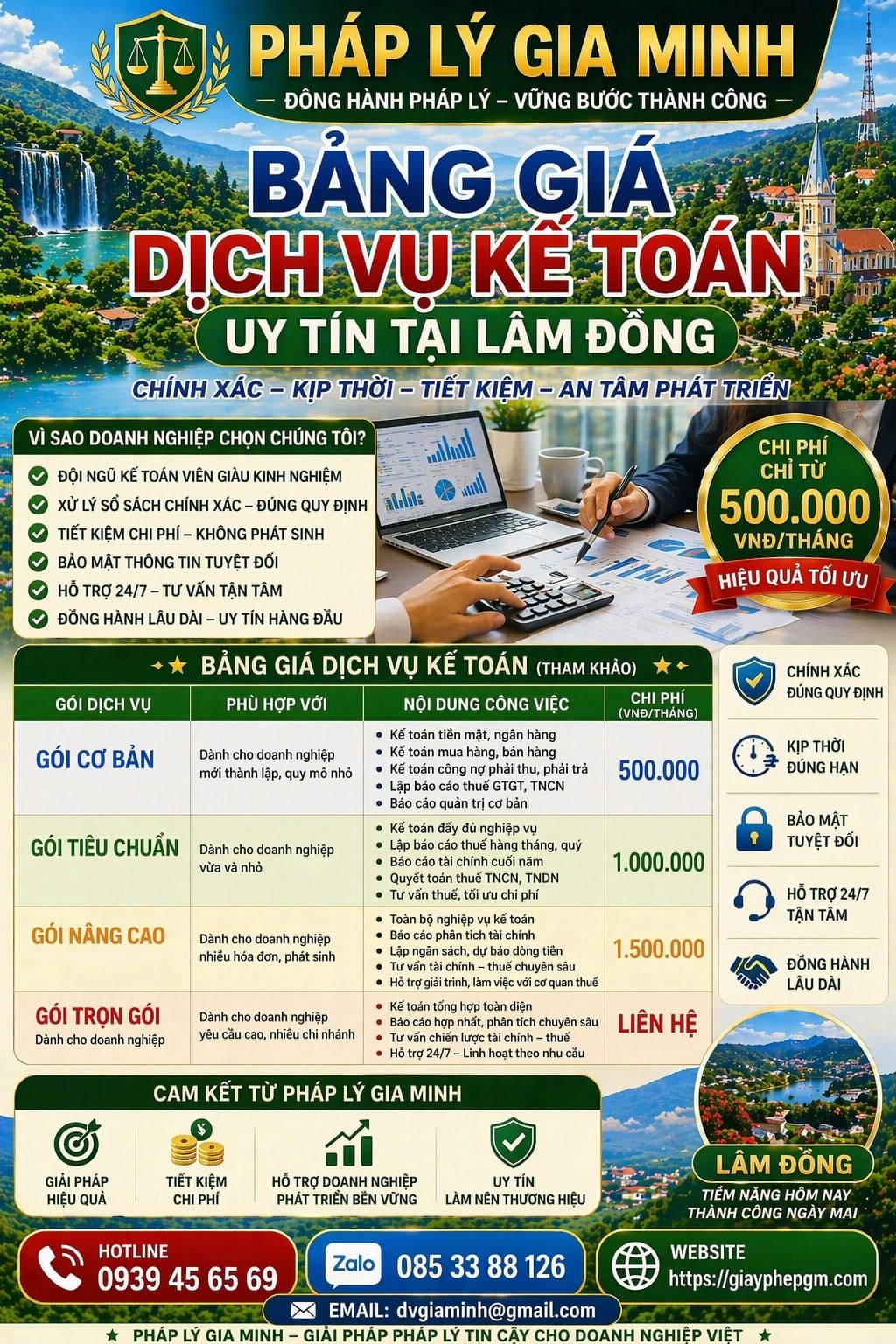 Thuê kế toán ngoài tại Lâm Đồng 