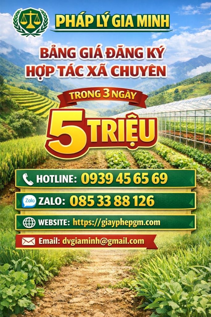 Chi phí thành lập hợp tác xã tại Phú Thọ bao nhiêu – Bóc tách toàn bộ chi phí và giải pháp tối ưu cho người khởi nghiệp 1 Chi phí thành lập hợp tác xã tại Phú Thọ