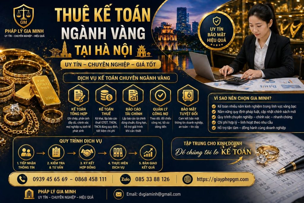 Kế toán chuyên sâu ngành vàng tại Hà Nội uy tín