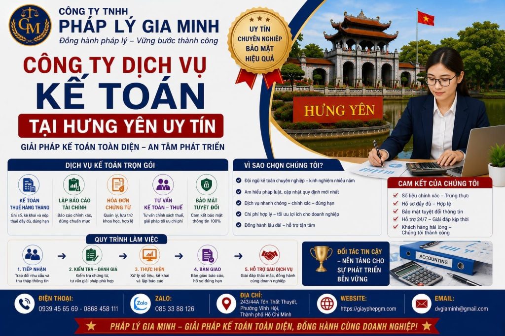 Công ty dịch vụ kế toán tại Hưng Yên