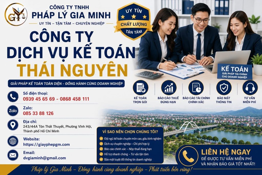 Công ty dịch vụ kế toán Thái Nguyên