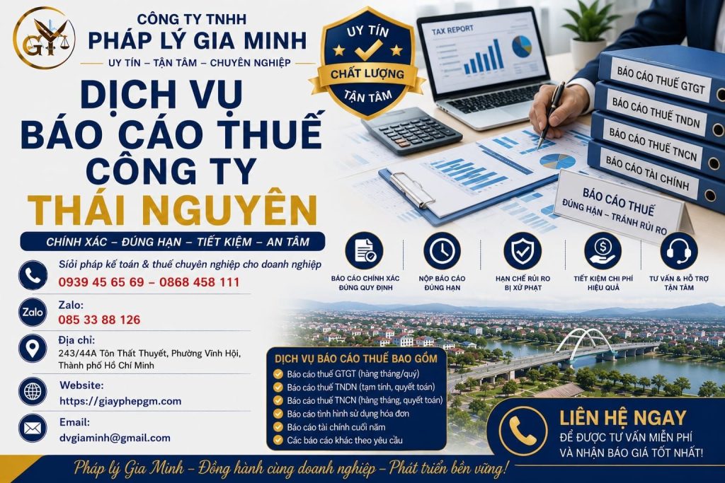 Dịch vụ báo cáo thuế công ty Thái Nguyên