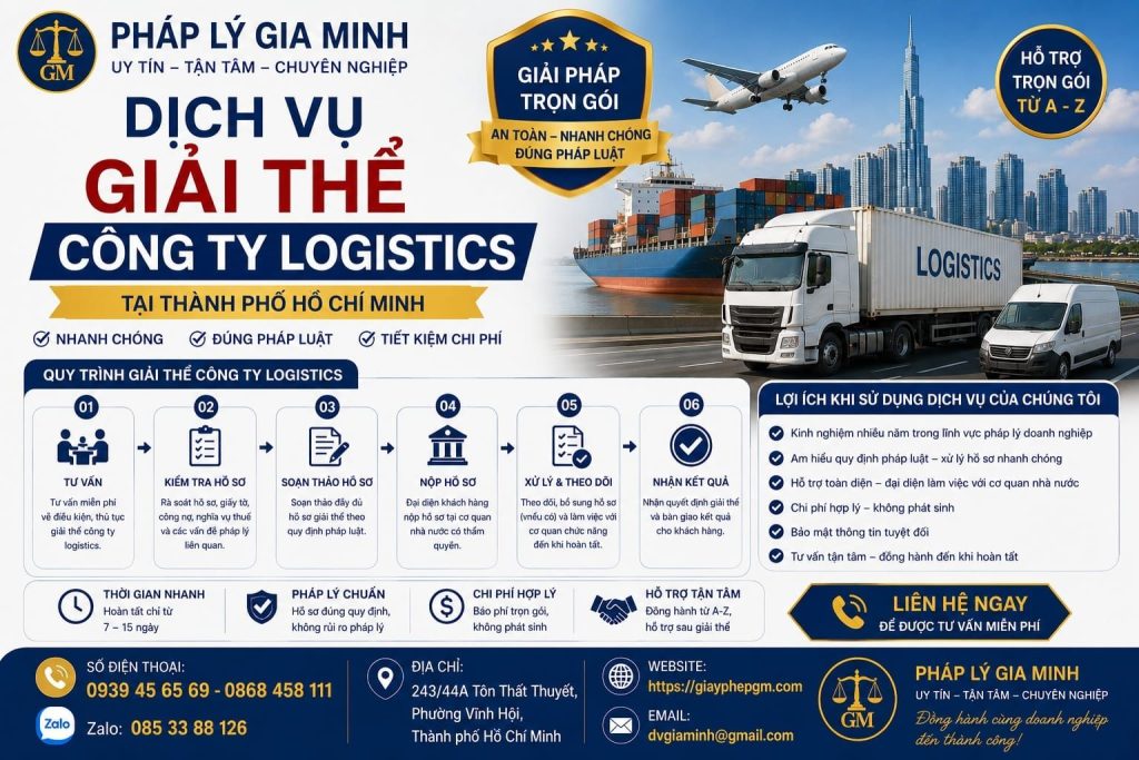 Dịch vụ giải thể công ty logistics tại Thành phố Hồ Chí Minh