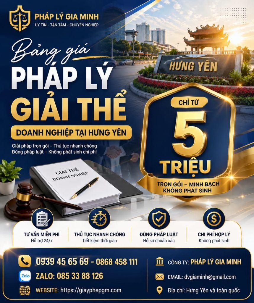 Dịch vụ giải thể hợp tác xã tại Hưng Yên