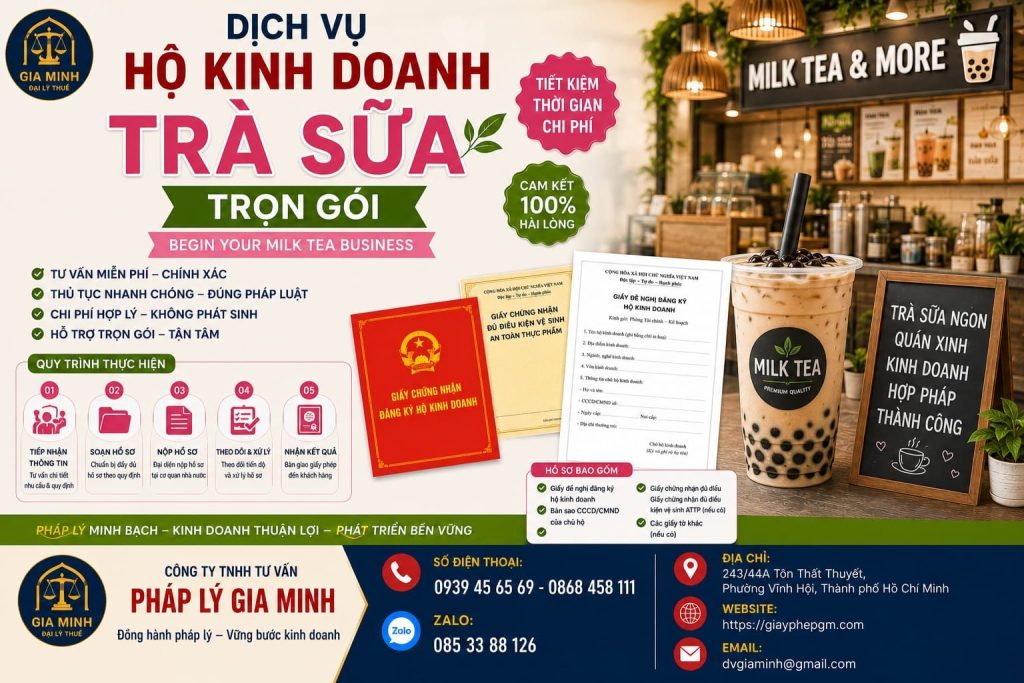 Dịch vụ mở quán trà sữa tại TPHCM