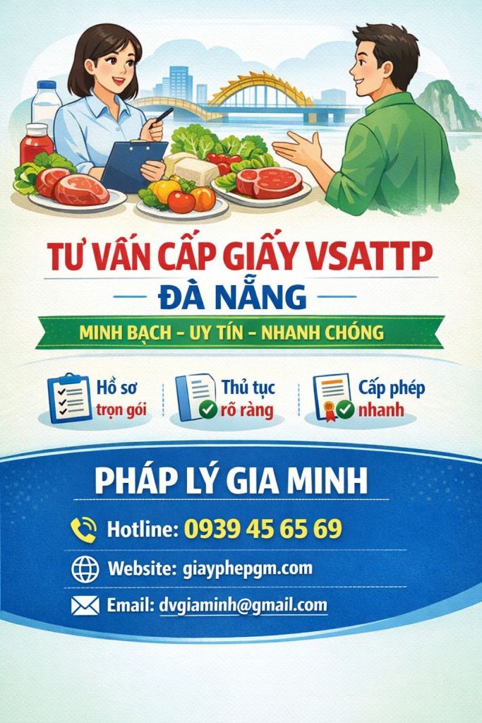Dịch vụ xin giấy phép vệ sinh an toàn thực phẩm tại Đà Nẵng