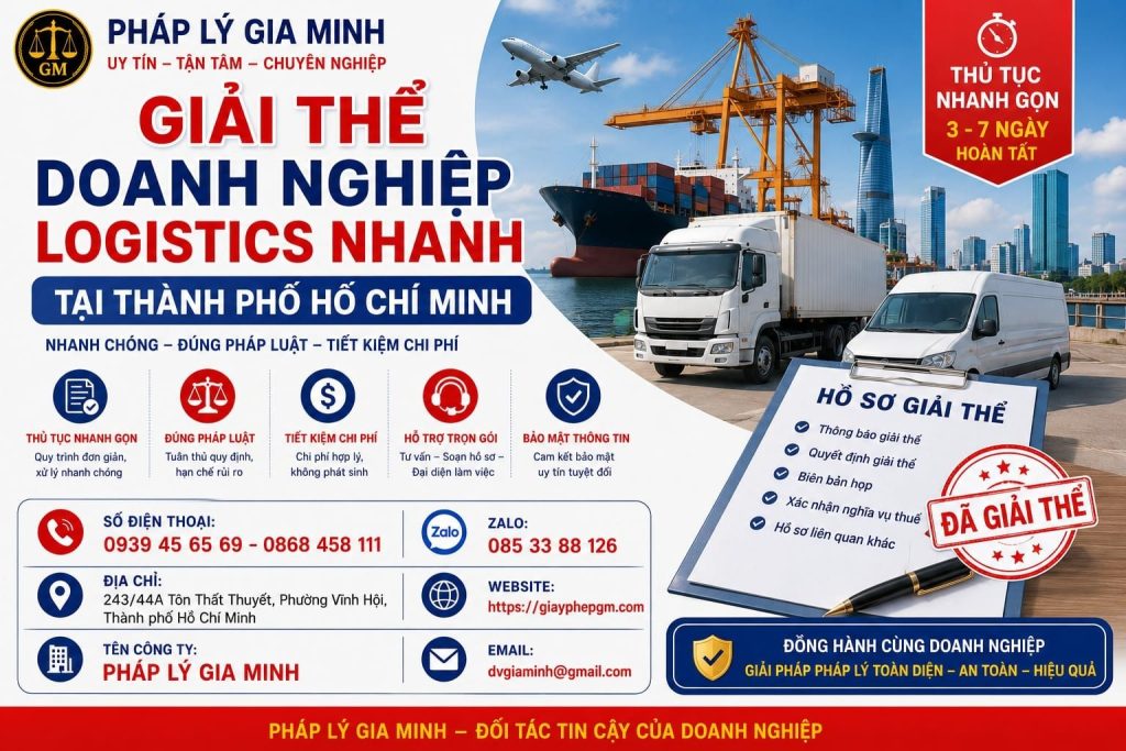 Giải thể doanh nghiệp logistics nhanh tại TPHCM