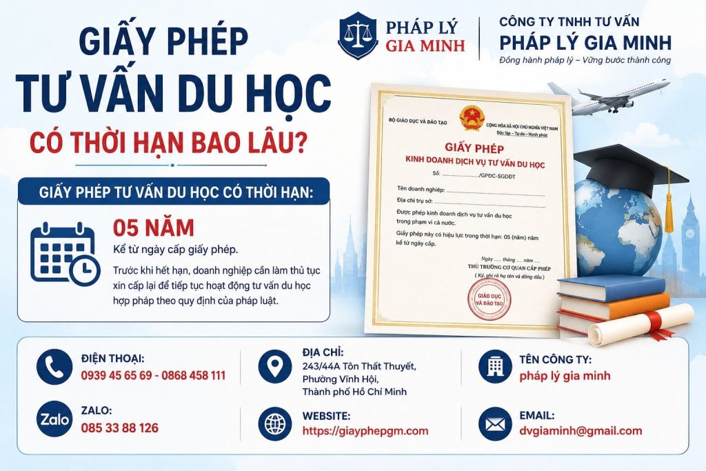 Giấy phép tư vấn du học có thời hạn bao lâu