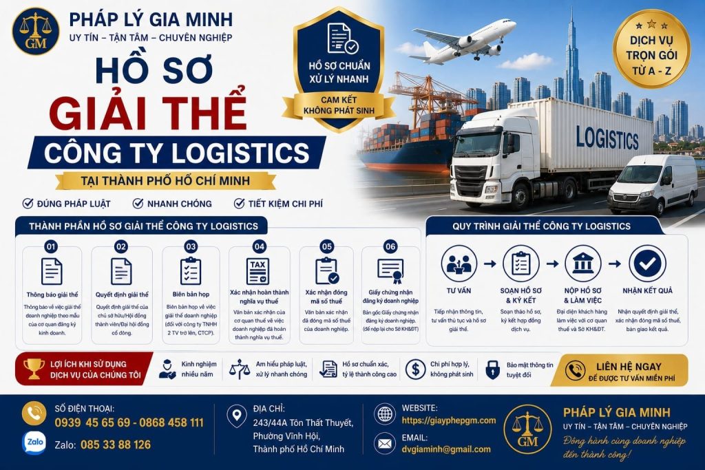 Hồ sơ giải thể công ty logistics tại TPHCM