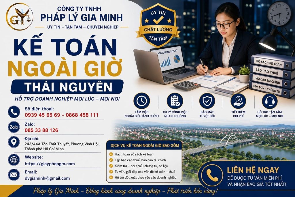 Kế toán ngoài giờ Thái Nguyên
