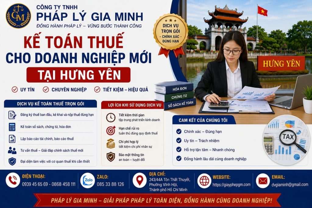 Kế toán thuế cho doanh nghiệp mới tại Hưng Yên