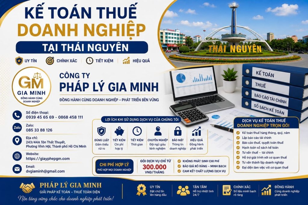 Kế toán thuế doanh nghiệp Thái Nguyên