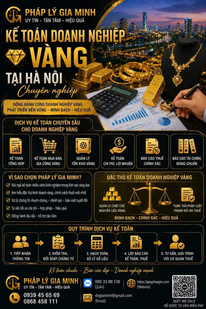 Dịch vụ kế toán ngành vàng tại Hà Nội trọn gói uy tín