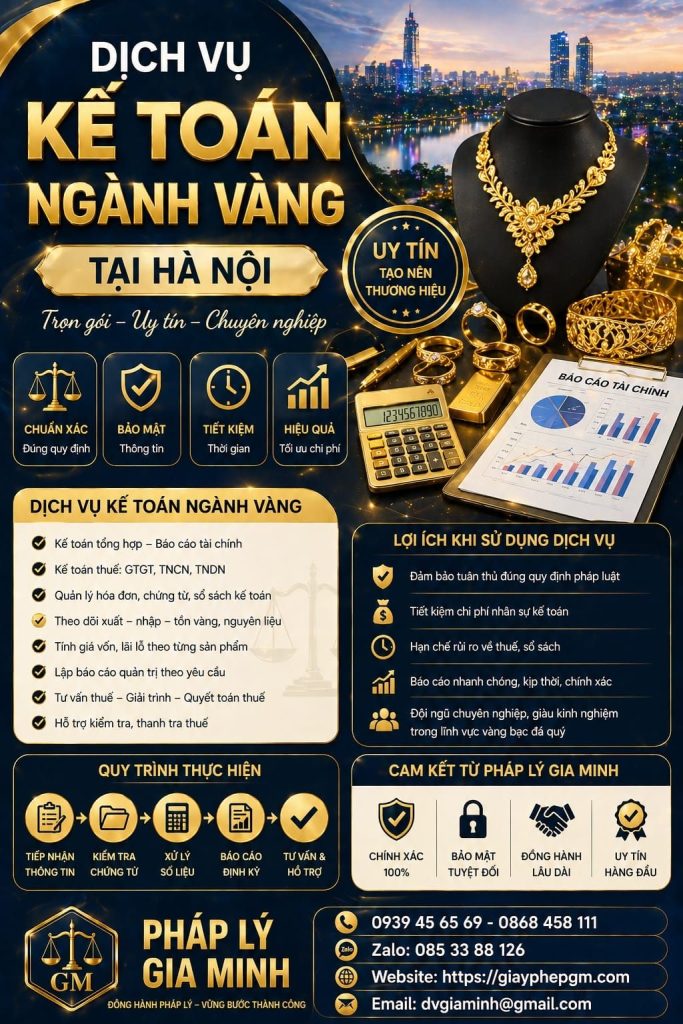 Kế toán chuyên sâu ngành vàng tại Hà Nội uy tín