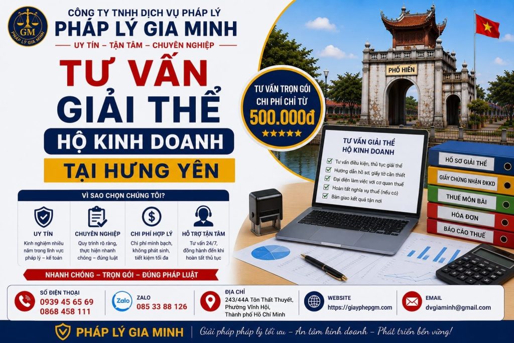 Tư vấn thủ tục giải thể hộ kinh doanh tại Hưng Yên