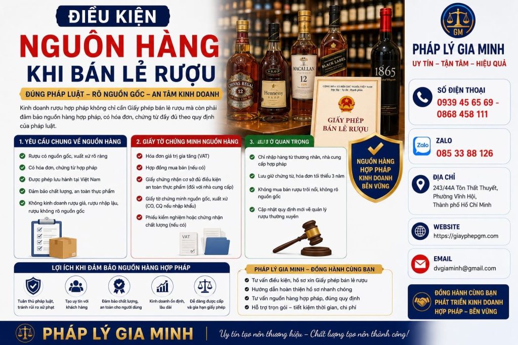 Xin giấy phép bán lẻ rượu tại Đồng Tháp