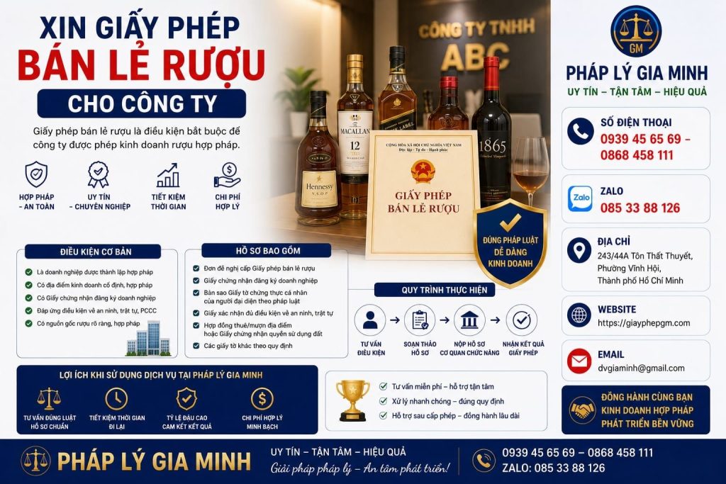 Xin giấy phép bán lẻ rượu thuốc tại cà mau