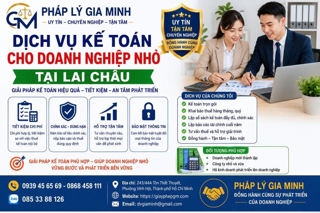 Dịch vụ kế toán cho doanh nghiệp nhỏ tại Lai Châu