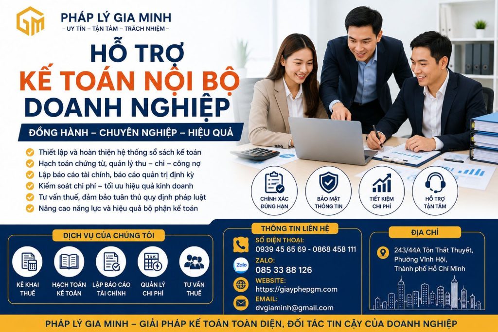Hỗ trợ kế toán nội bộ doanh nghiệp
