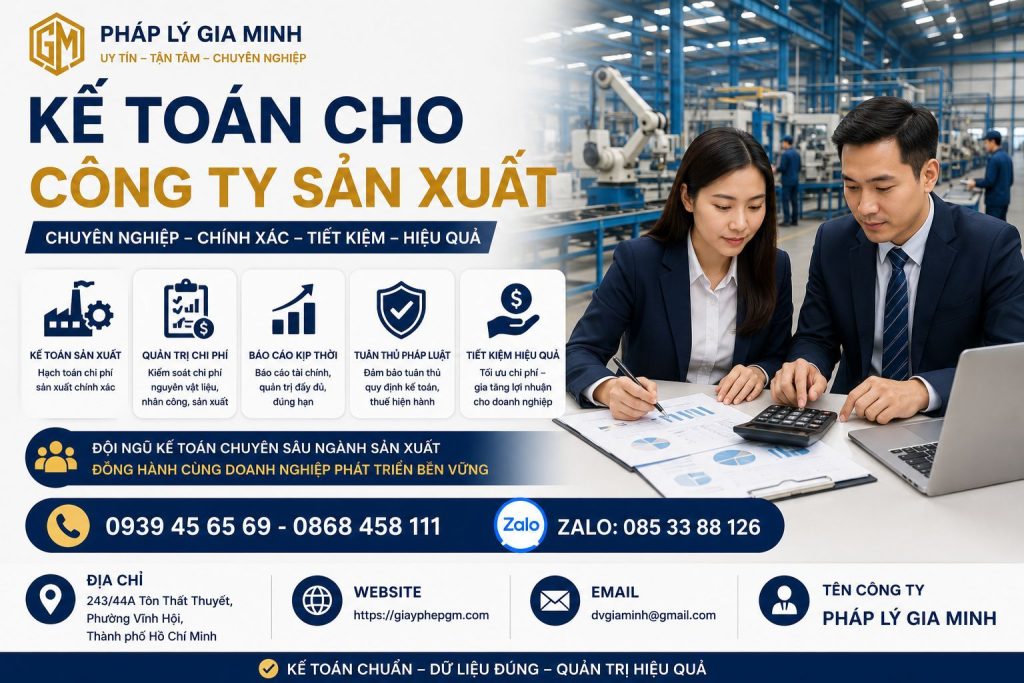 Kế toán cho công ty sản xuất