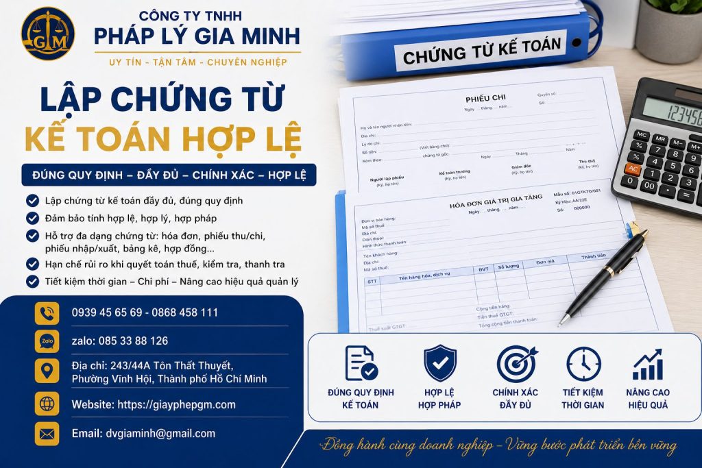 Lập chứng từ kế toán hợp lệ