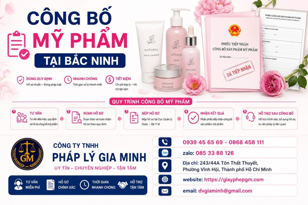 Công bố mỹ phẩm tại Bắc Ninh nhanh chóng, đúng quy trình 1 Công Bố Mỹ Phẩm Tại Bắc Ninh