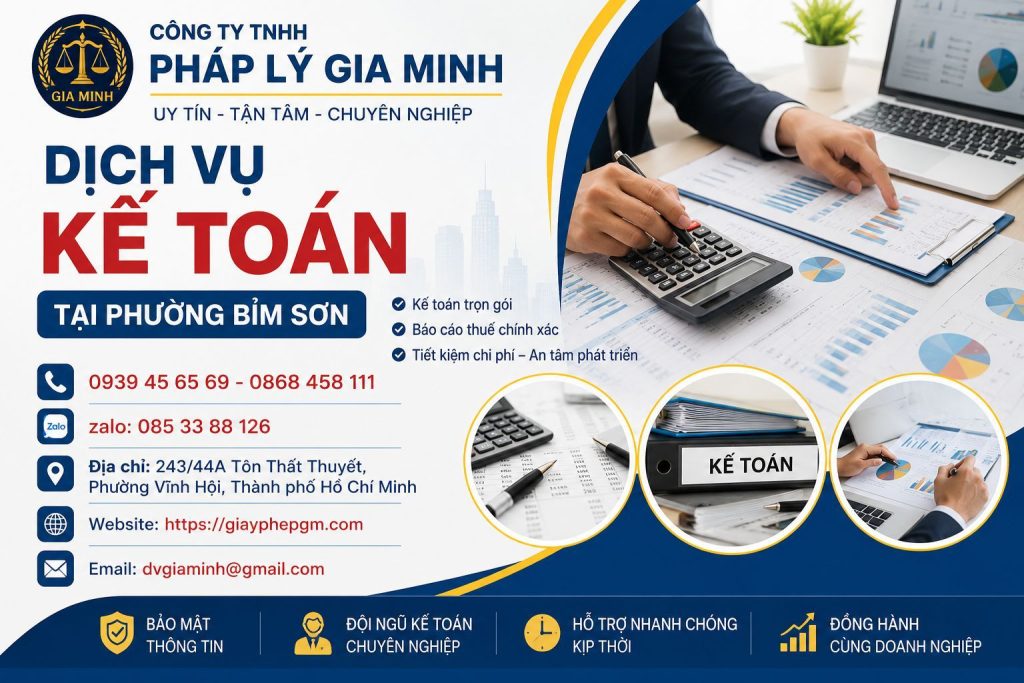 Dịch Vụ Kế Toán Tại Phường Bỉm Sơn