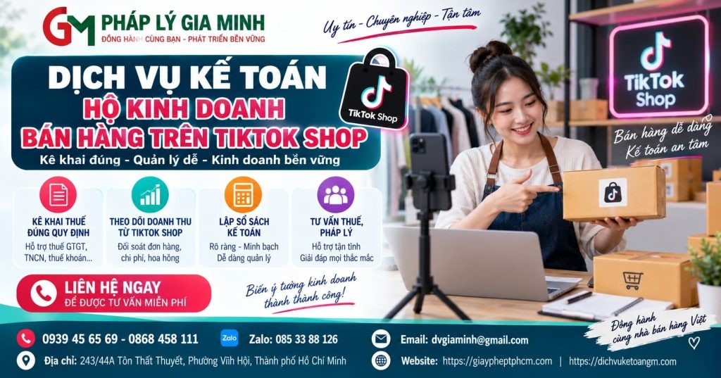 Dịch vụ kế toán hộ kinh doanh bán hàng trên TikTok Shop