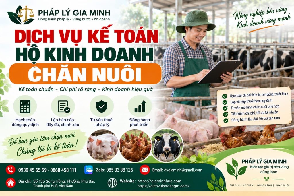 Dịch vụ kế toán hộ kinh doanh chăn nuôi