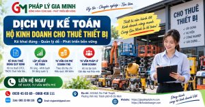 Dịch vụ kế toán hộ kinh doanh cho thuê thiết bị