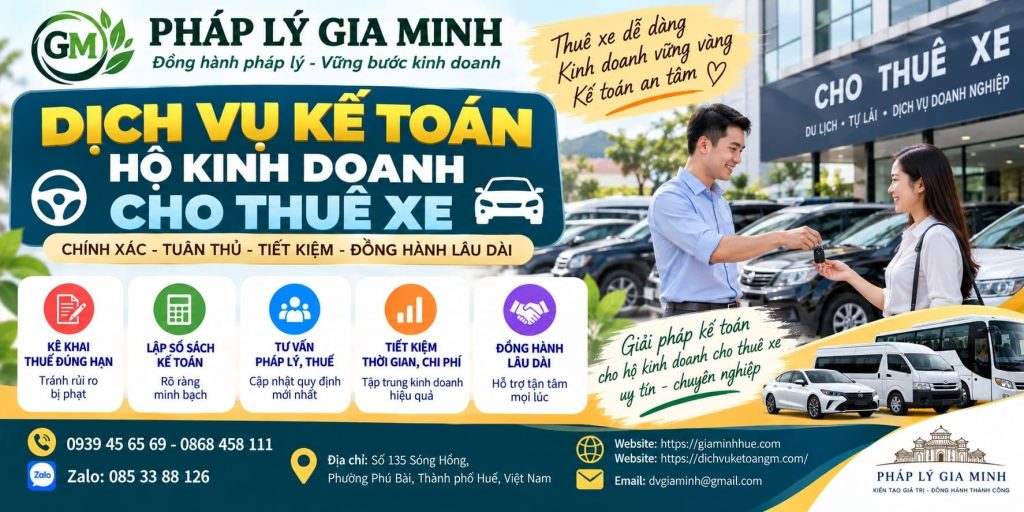 Dịch vụ kế toán hộ kinh doanh cho thuê xe chuyên nghiệp, đúng quy định 1 Dịch vụ kế toán hộ kinh doanh cho thuê xe