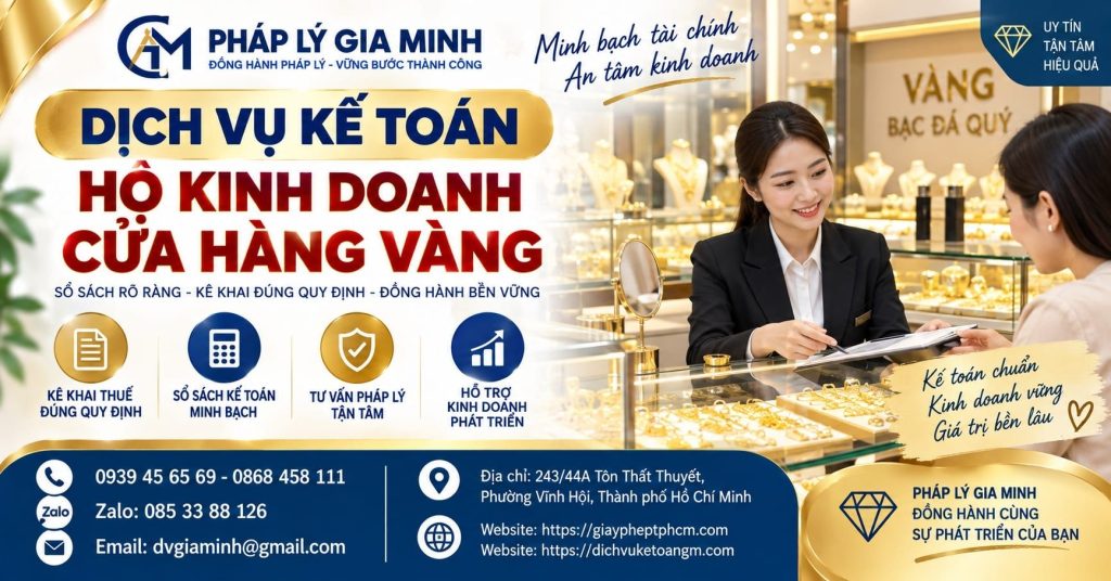 Dịch vụ kế toán hộ kinh doanh cửa hàng vàng