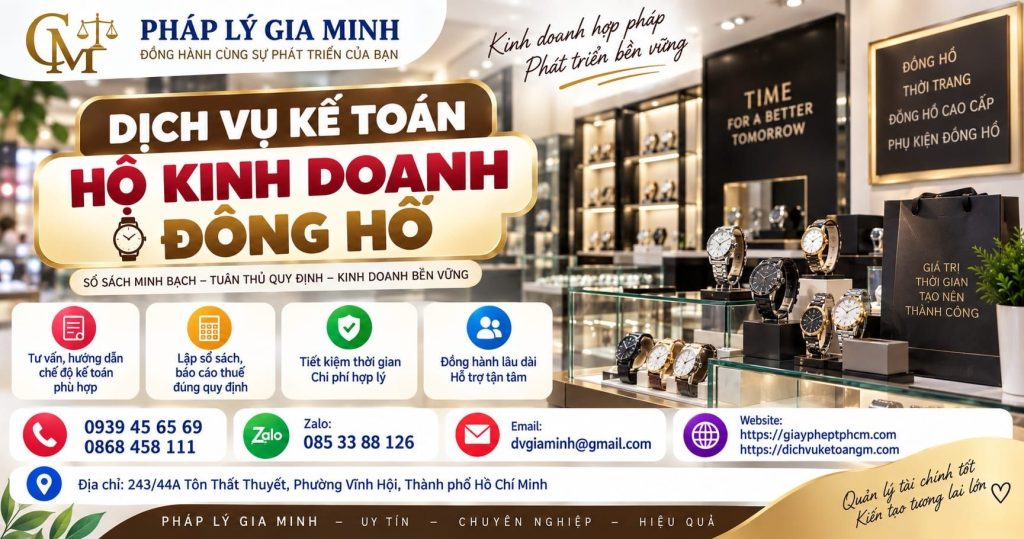 Dịch vụ kế toán hộ kinh doanh đồng hồ