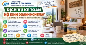 Dịch vụ kế toán hộ kinh doanh homestay