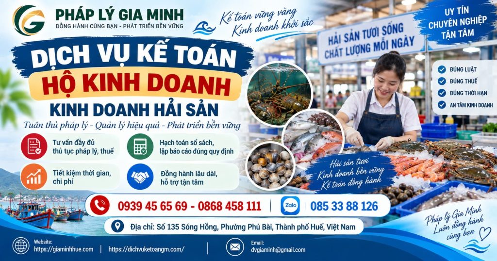 Dịch vụ kế toán hộ kinh doanh kinh doanh hải sản