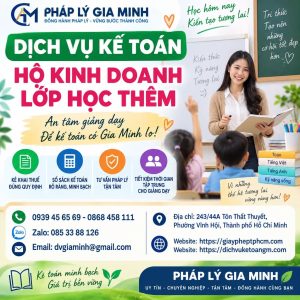 Dịch vụ kế toán hộ kinh doanh lớp học thêm