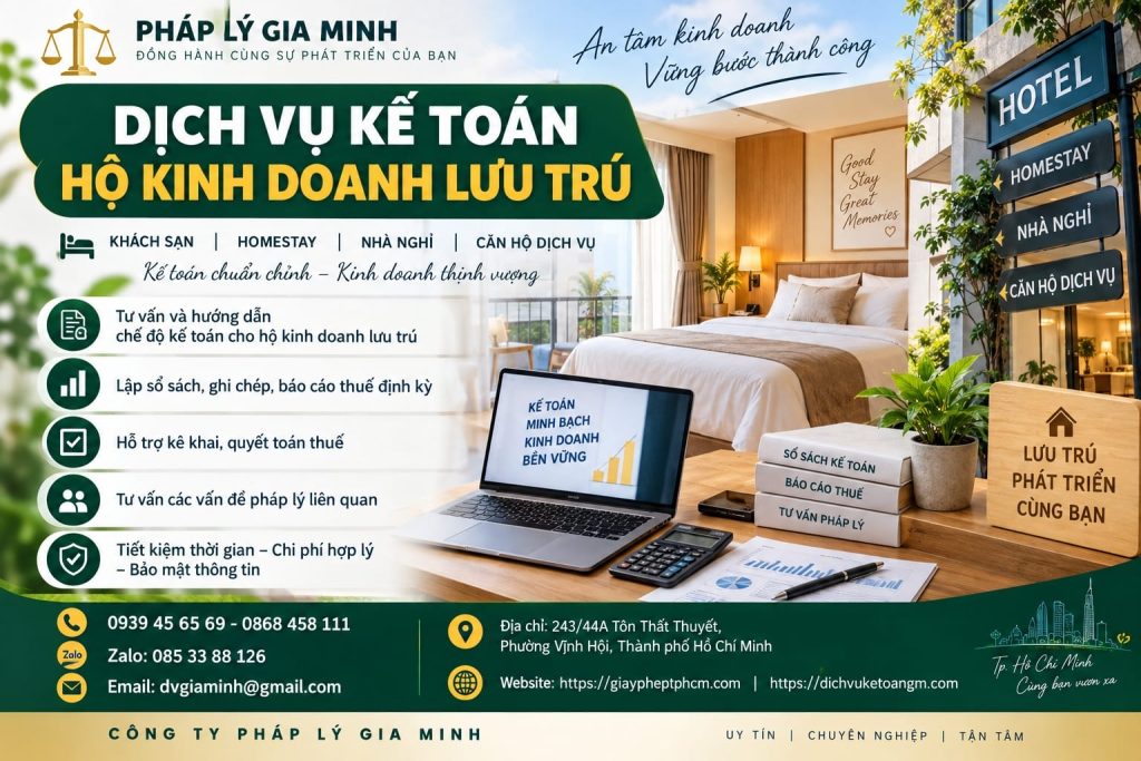Dịch vụ kế toán hộ kinh doanh lưu trú