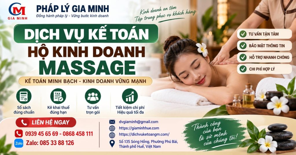 Dịch vụ kế toán hộ kinh doanh massage – Quản lý doanh thu, chi phí, nhân sự và thuế hiệu quả 1 Dịch vụ kế toán hộ kinh doanh massage