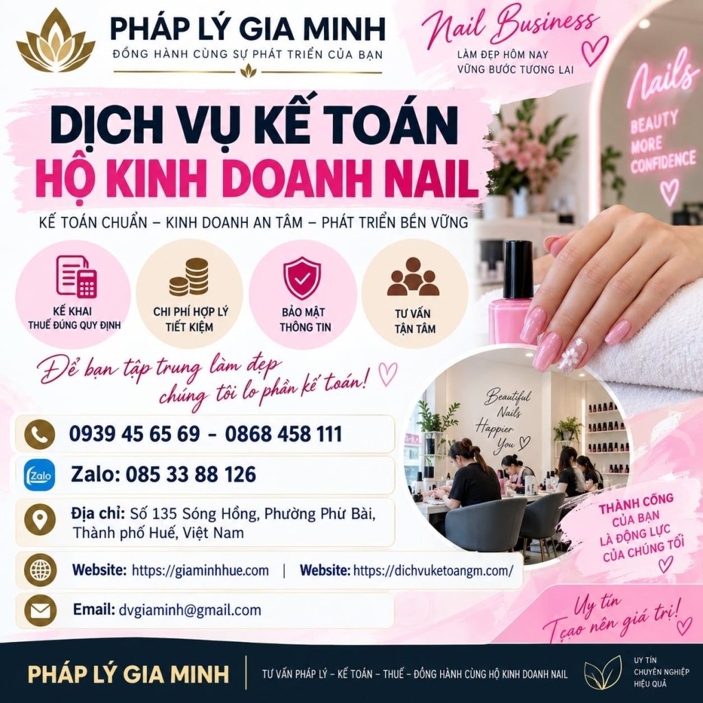 Dịch vụ kế toán hộ kinh doanh nail chuyên nghiệp, đúng quy định 1 Dịch vụ kế toán hộ kinh doanh nail