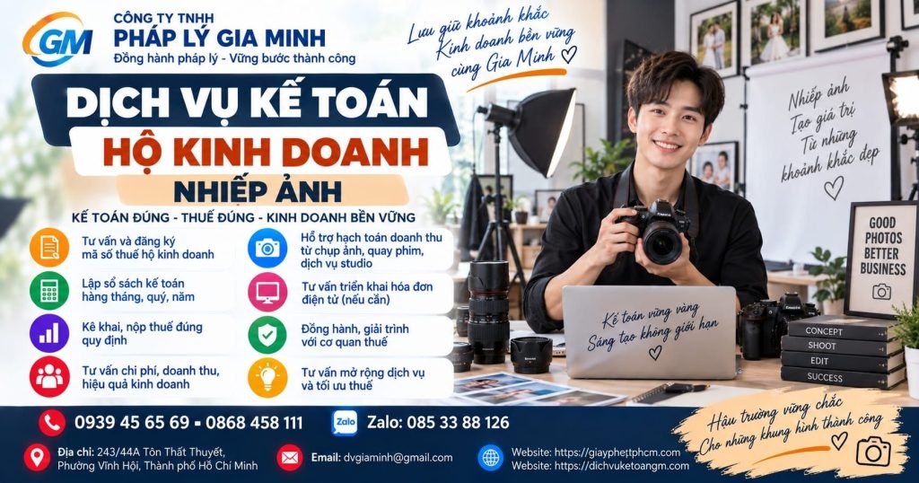 Dịch vụ kế toán hộ kinh doanh nhiếp ảnh