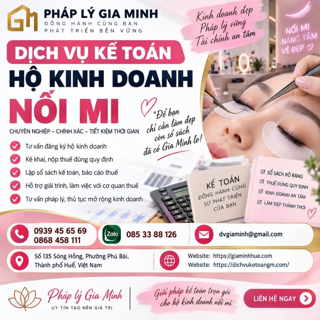 Dịch vụ kế toán hộ kinh doanh nối mi chuyên nghiệp, đúng quy định 1 Dịch vụ kế toán hộ kinh doanh nối mi