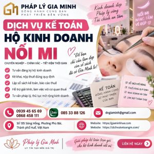 Dịch vụ kế toán hộ kinh doanh nối mi