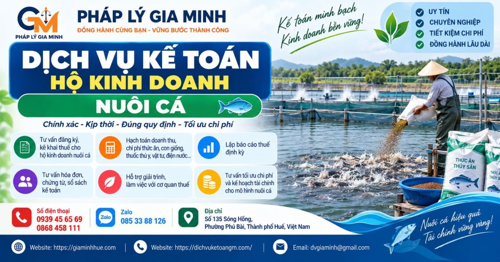 Dịch vụ kế toán hộ kinh doanh nuôi cá – Quản lý chi phí, doanh thu và thuế hiệu quả 1 Dịch vụ kế toán hộ kinh doanh nuôi cá