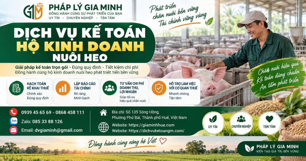 Dịch vụ kế toán hộ kinh doanh nuôi heo