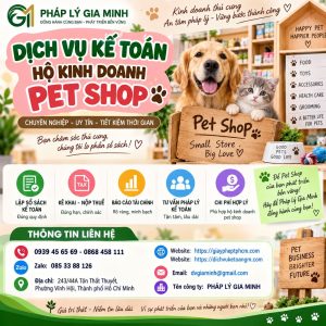 Dịch vụ kế toán hộ kinh doanh pet shop